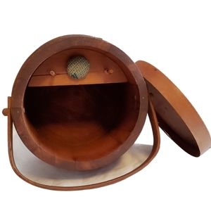 COPY - Antique Wood Shaker Firkin Barrel Style Sewing Bucket